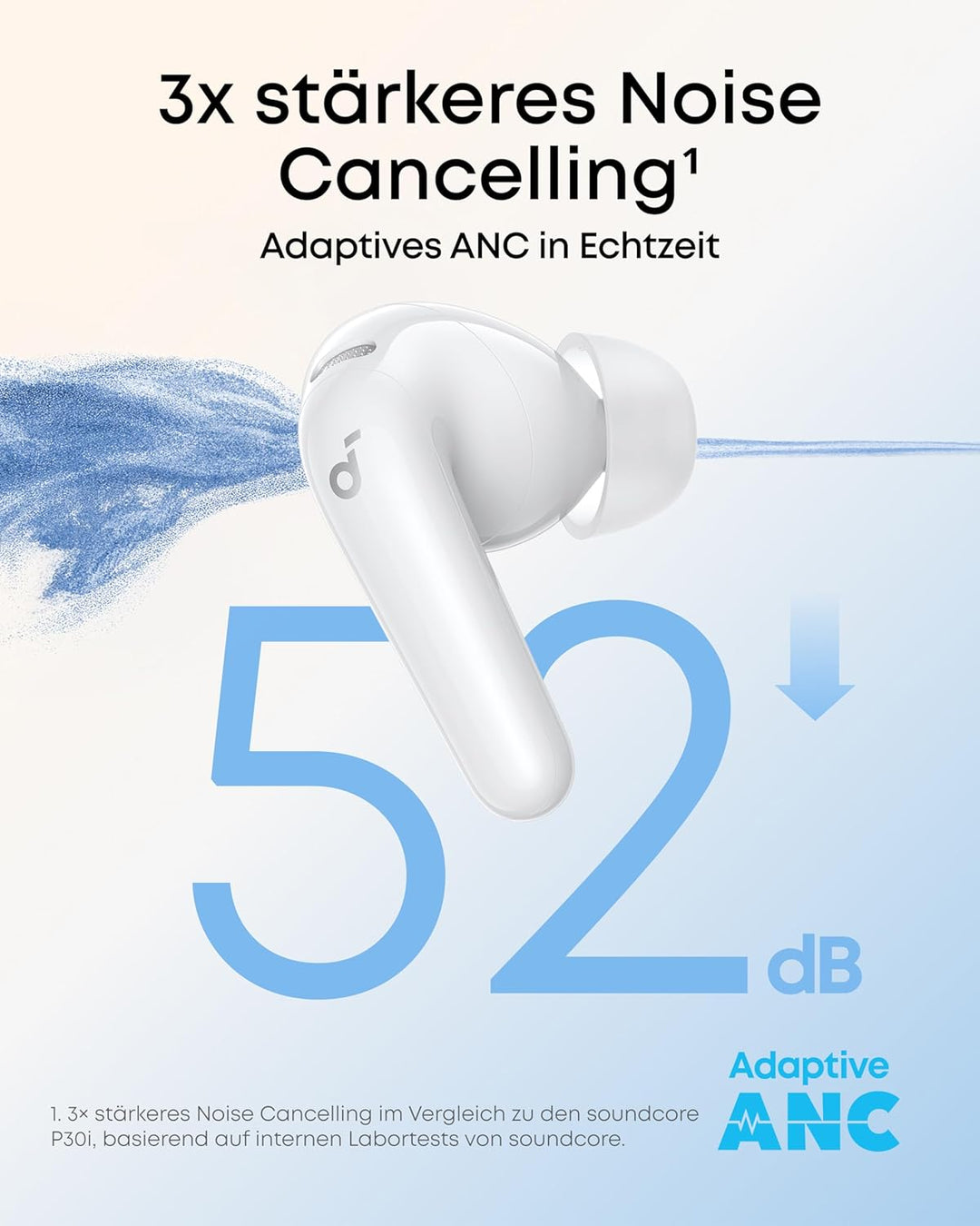 soundcore P31i by Anker, adaptives Noise Cancelling in Echtzeit, Hi-Res Sound, kabellose Bluetooth-K