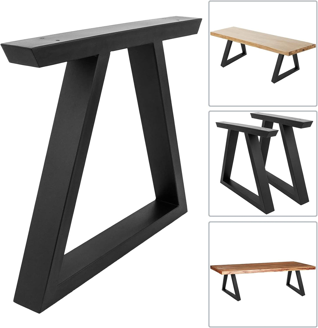PrimeMatik - Beine für Kleiner Tisch rechteckig aus Stahl 480 x 60 x 420 mm 2-Pack