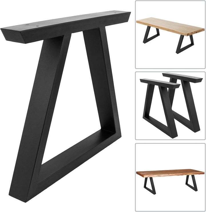 PrimeMatik - Beine für Kleiner Tisch rechteckig aus Stahl 480 x 60 x 420 mm 2-Pack