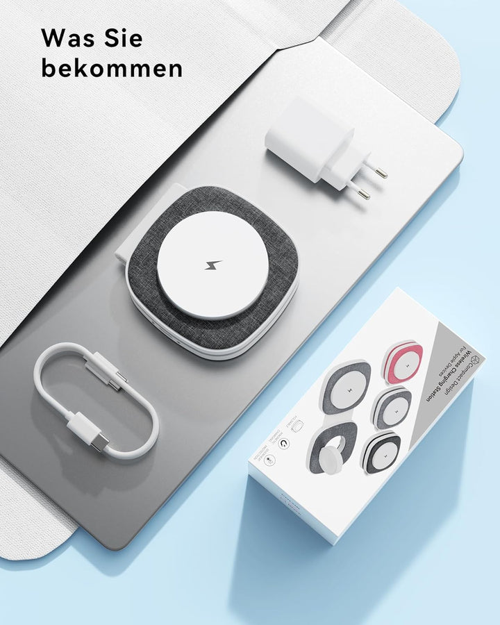 Faltbar 2 in 1 Ladestation für Apple Watch und iPhone für MagSafe Ladegerät für iPhone 17, 16, 15, 1