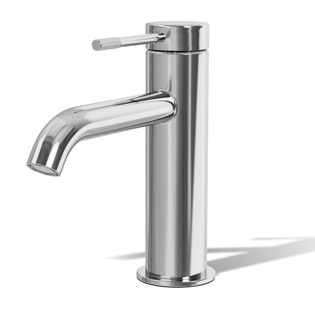 Wasserhahn Bad Einhebelmischer Waschtischarmatur für Badezimmer mit Auslaufhöhe 86 mm für Gäste-WC A