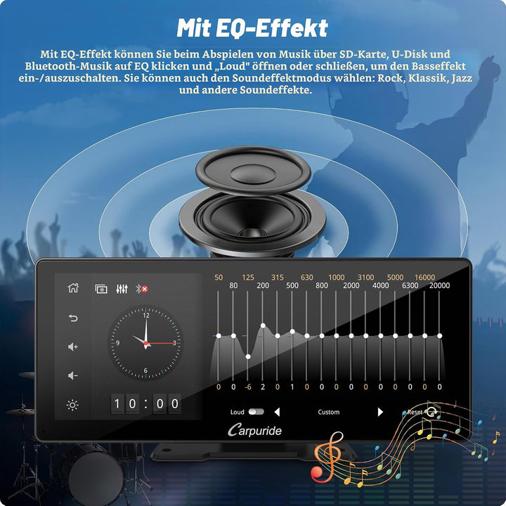 Carpuride W103 Pro Drahtloser Bluetooth Übertragung Tragbarer Apple Carplay &amp; Andorid Auto Autoradio