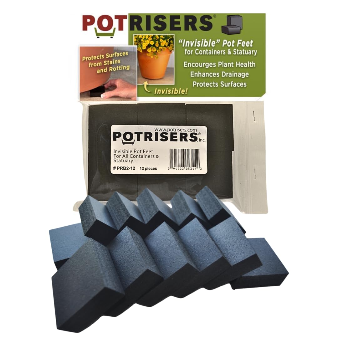POTRISERS PRB2-12 unsichtbare Topffüsse, gross, 5,1 cm, erhöht bis zu 4 Blumentöpfe oder Statuen, fü