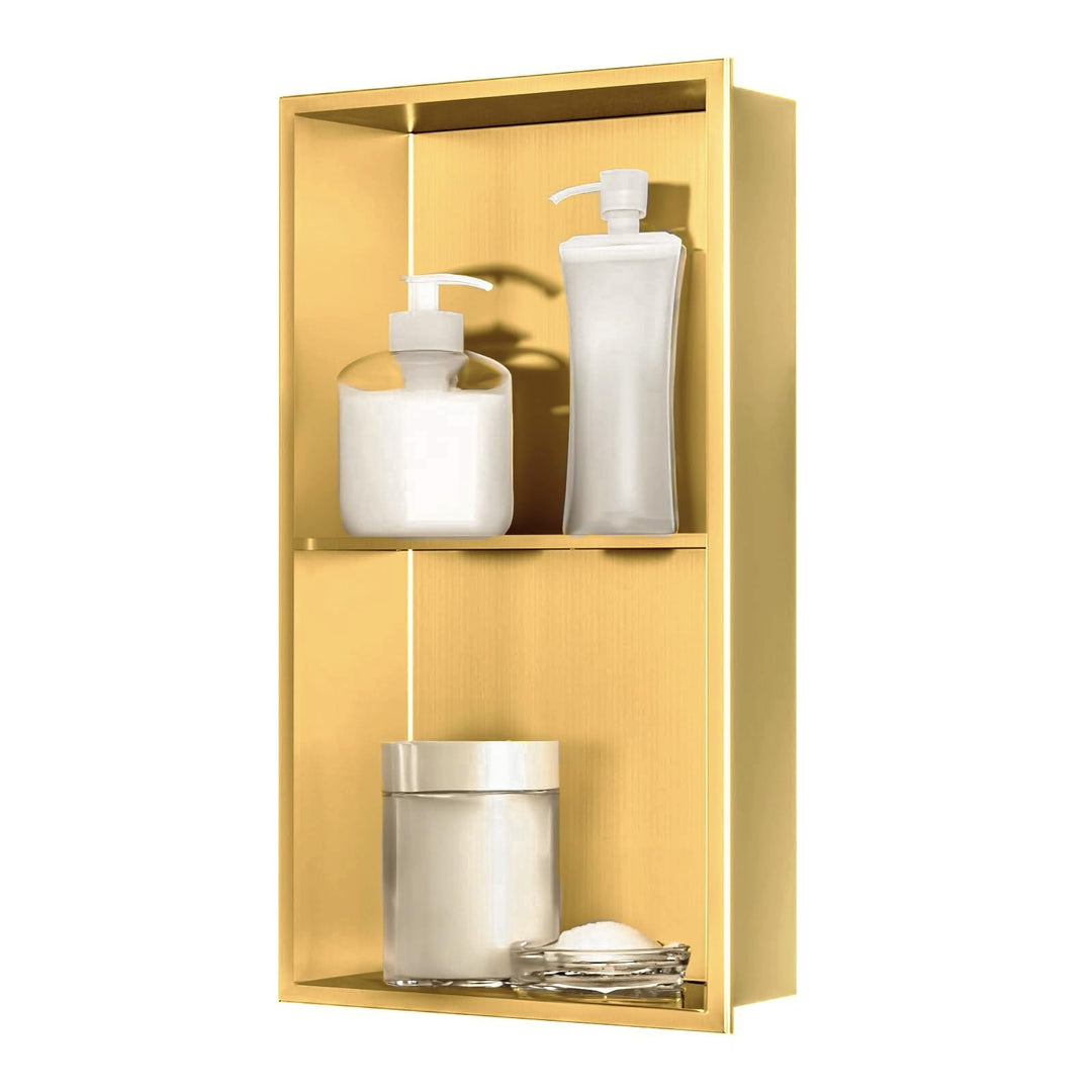 Wandnische Dusche,Wandnische Dusche Edelstahl,Wandnische Lagerung mit einem Regal,Duschnische 30 * 6