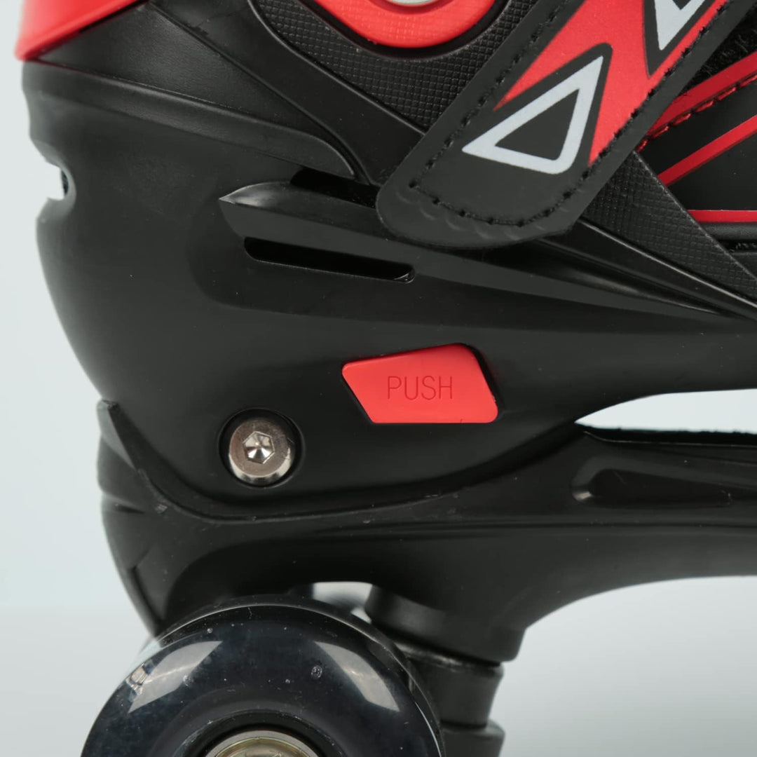 Rollschuhe mit/ohne Leuchtrollen, klassische Quad-Skates für Mädchen und Jungen, bequem und atmungsa