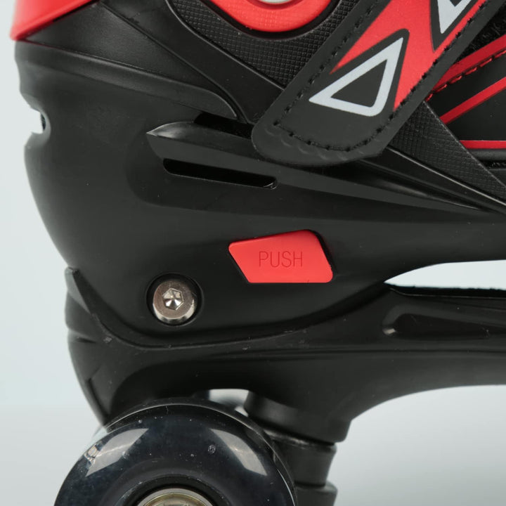 Rollschuhe mit/ohne Leuchtrollen, klassische Quad-Skates für Mädchen und Jungen, bequem und atmungsa