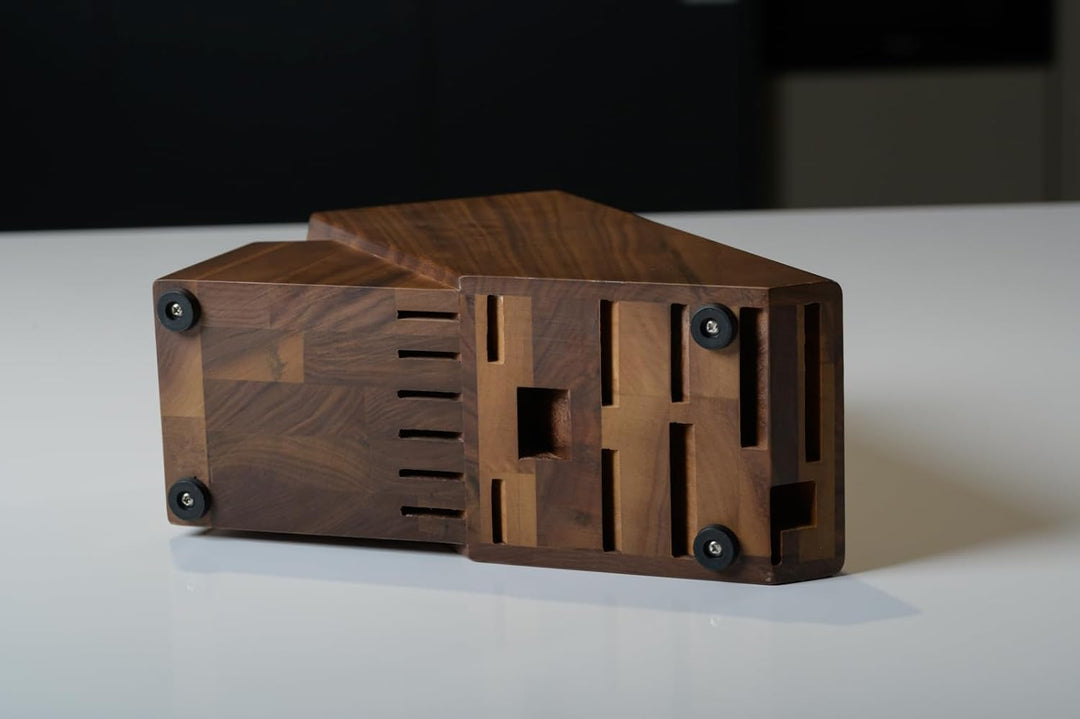 Abach Messerblock aus Hochwertigem Walnussholz