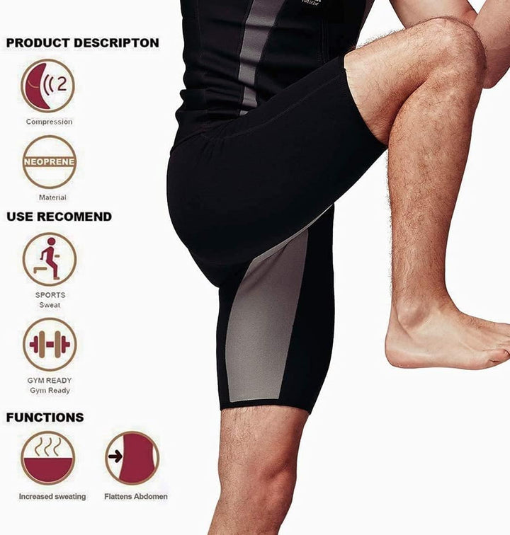 Martiount Männer Schweiss Sauna Shorts Herren Hot Sweat Sauna Hose Neopren Body Shaper Hosen Effekt