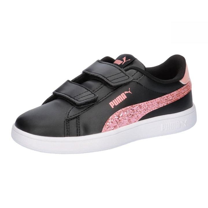 PUMA Mädchen Smash 3.0 L Star Glow V Ps Sneaker 28 EU Puma Black Peach Smoothie Puma White, 28 EU Pu