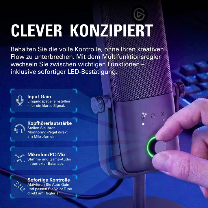 Elgato Wave:3 MK.2 – Premium USB Condenser Microphone for Streaming & Podcasting with Wave FX Proces