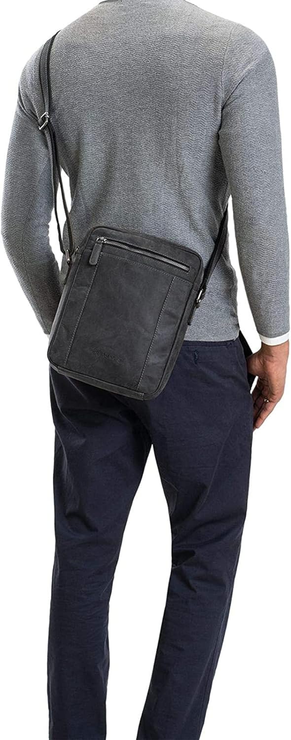 STILORD 'Fox' Herrentasche Leder Vintage Messenger Bag Männer Handtasche klein für 10,1 bis 10,5 Zol