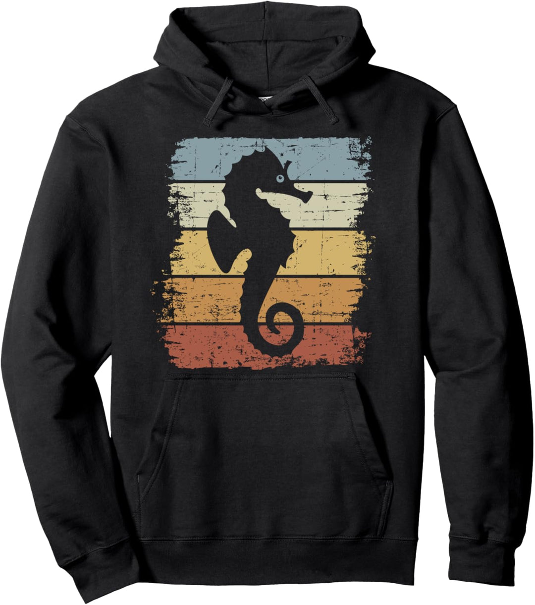 Seepferdchen Frühschwimmer Schwimmen Vintage Retro Pullover Hoodie