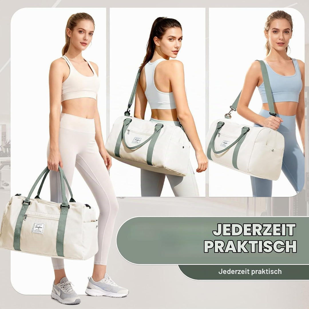 Sport Duffel Bag Damen Herren Sporttasche mit Schuhfach &amp; Nassfach Reisetasche Handgepäck Tasche Spo