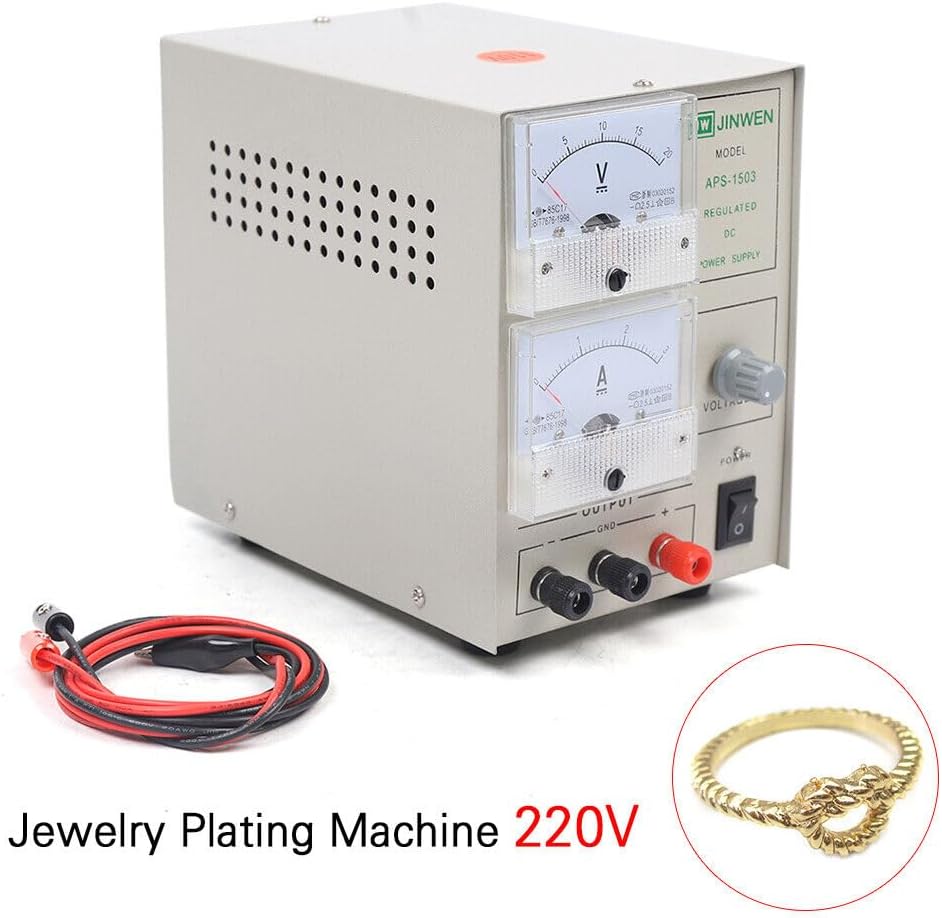 Queeucaer Gold Silber Jewelry Plating Machine Schmuck Galvanik Galvanisier-Gerät 3A 220V,Auswirkunge