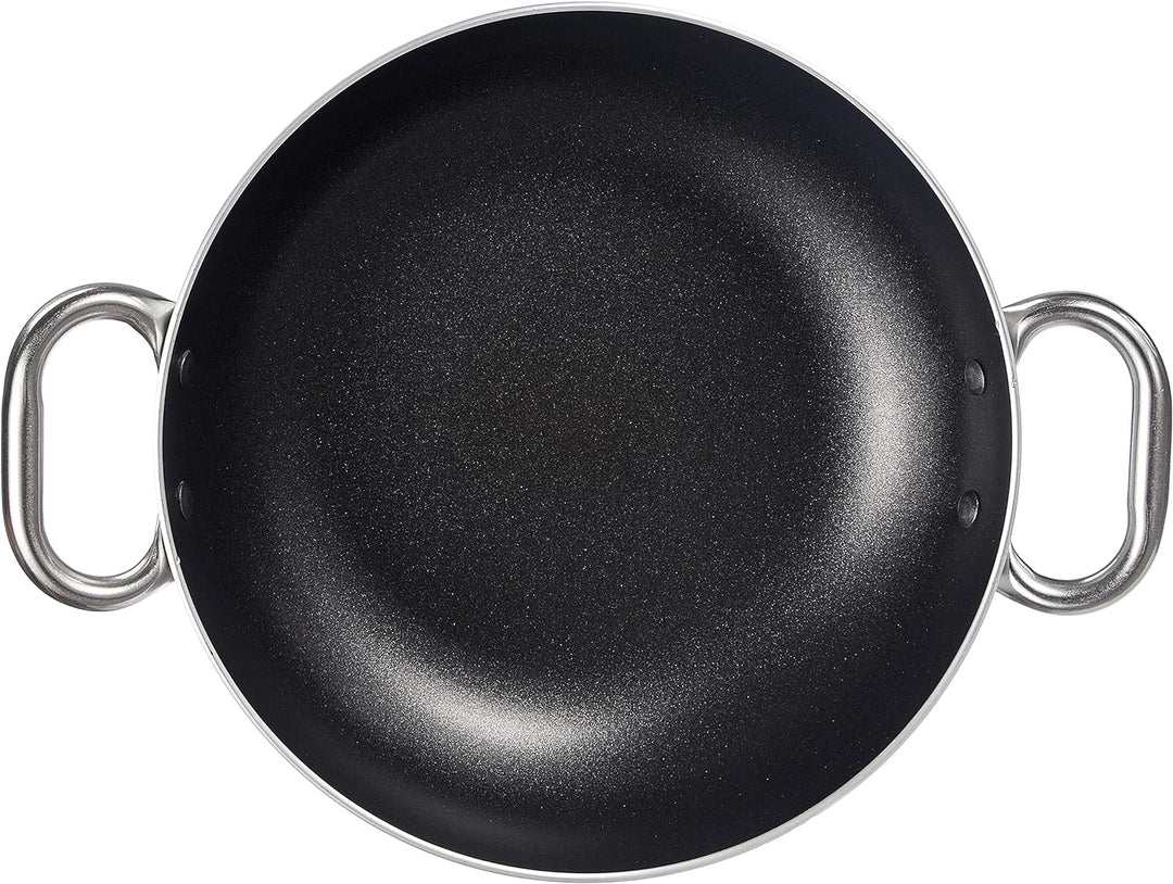 Pentole Agnelli FAMA10SEL28 Select Pan Aluminiumpfanne, 2 Edelstahlgriffe, 28 cm, Silber, 28 cm