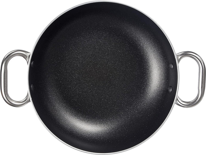 Pentole Agnelli FAMA10SEL28 Select Pan Aluminiumpfanne, 2 Edelstahlgriffe, 28 cm, Silber, 28 cm