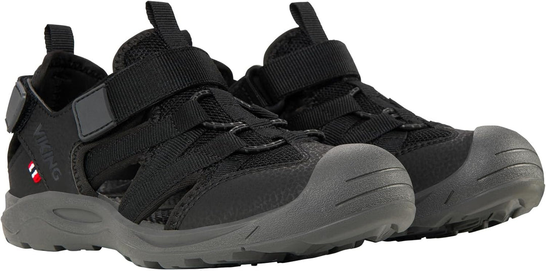 Viking Unisex Kinder Adventure Jr Sandal, 35 EU Weit Black Charcoal
