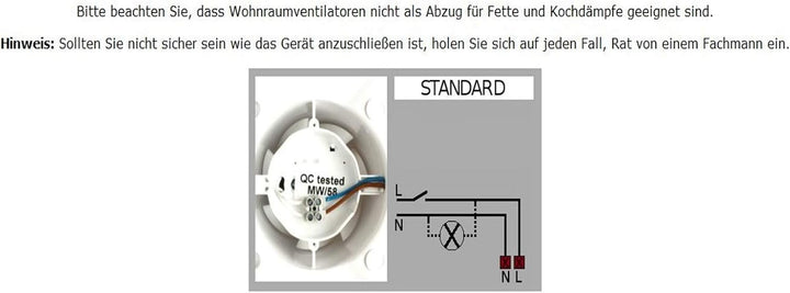 Rohrlüfter Rohrventilator Ventilator Gebläse Kanallüfter 100 mm 125 mm Rohreinschub Badlüfter - MKK®