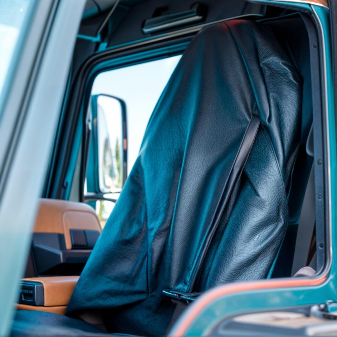 Preiswert&Gut Werkstattschoner Sitzauflage Kunstleder LKW oder Transporter LKW Sitzbezug XXXL schwar