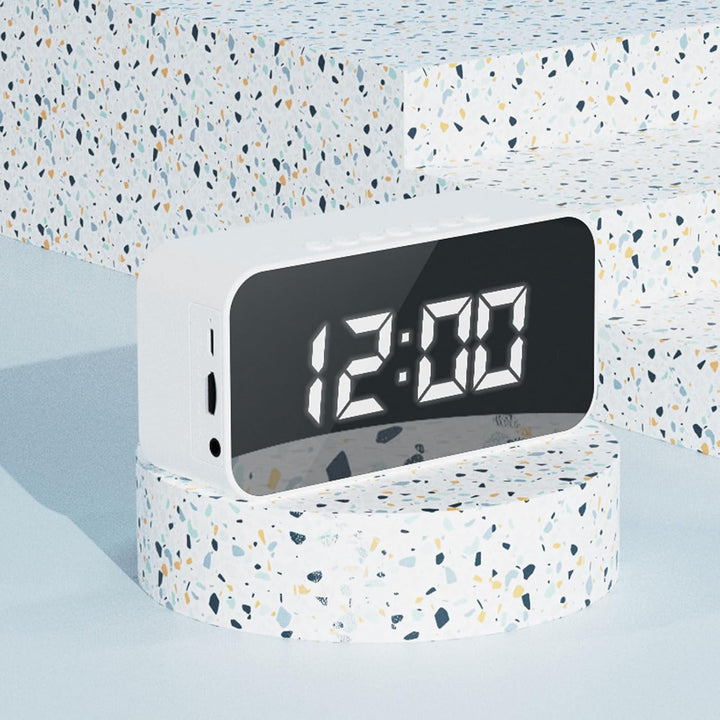 Kabellose Bluetooth-Lautsprecher mit Wecker, Digitaluhr mit Bluetooth-Lautsprecher, Unterstützt FM-R