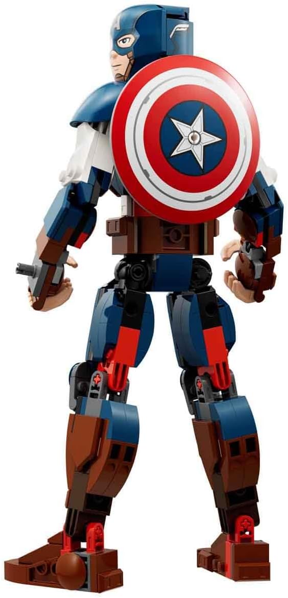 LEGO 76258 Marvel Captain America Baufigur, Superheld mit Schild, Avengers BAU-Spielzeug und Sammelf