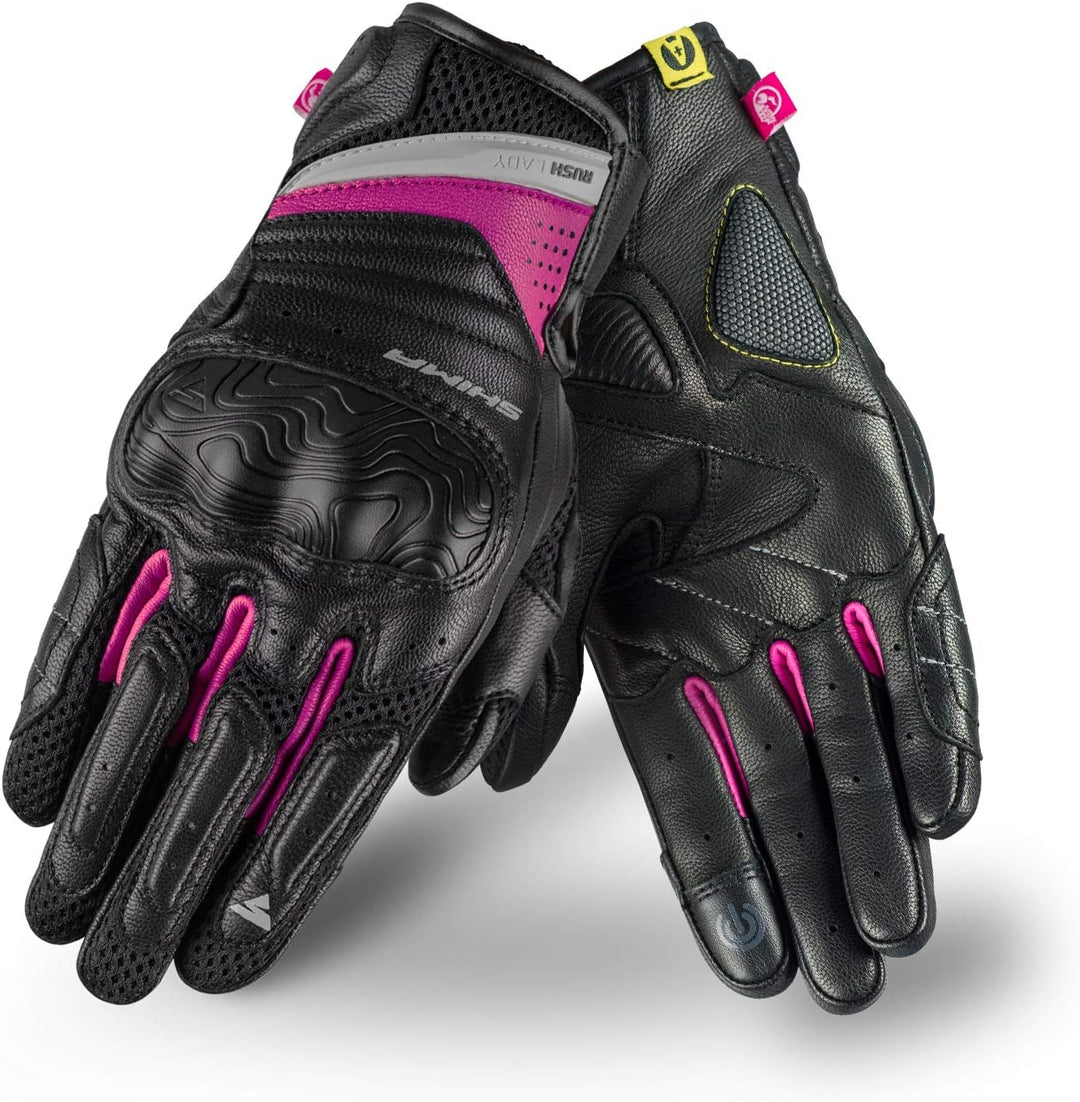 SHIMA RUSH Motorradhandschuhe - Atmungsaktive, Verstärkte, Stadt, Sommer, Touchscreen Handschuhe mit