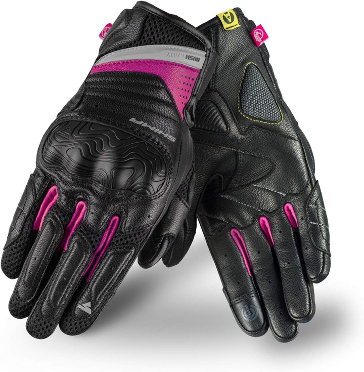 SHIMA RUSH Motorradhandschuhe - Atmungsaktive, Verstärkte, Stadt, Sommer, Touchscreen Handschuhe mit