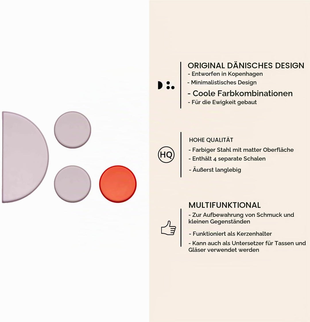 Design Letters Schatz Serviertablett 4 Stück | Tablett Serviertablett Entworfen in Denmark | Deko Ta
