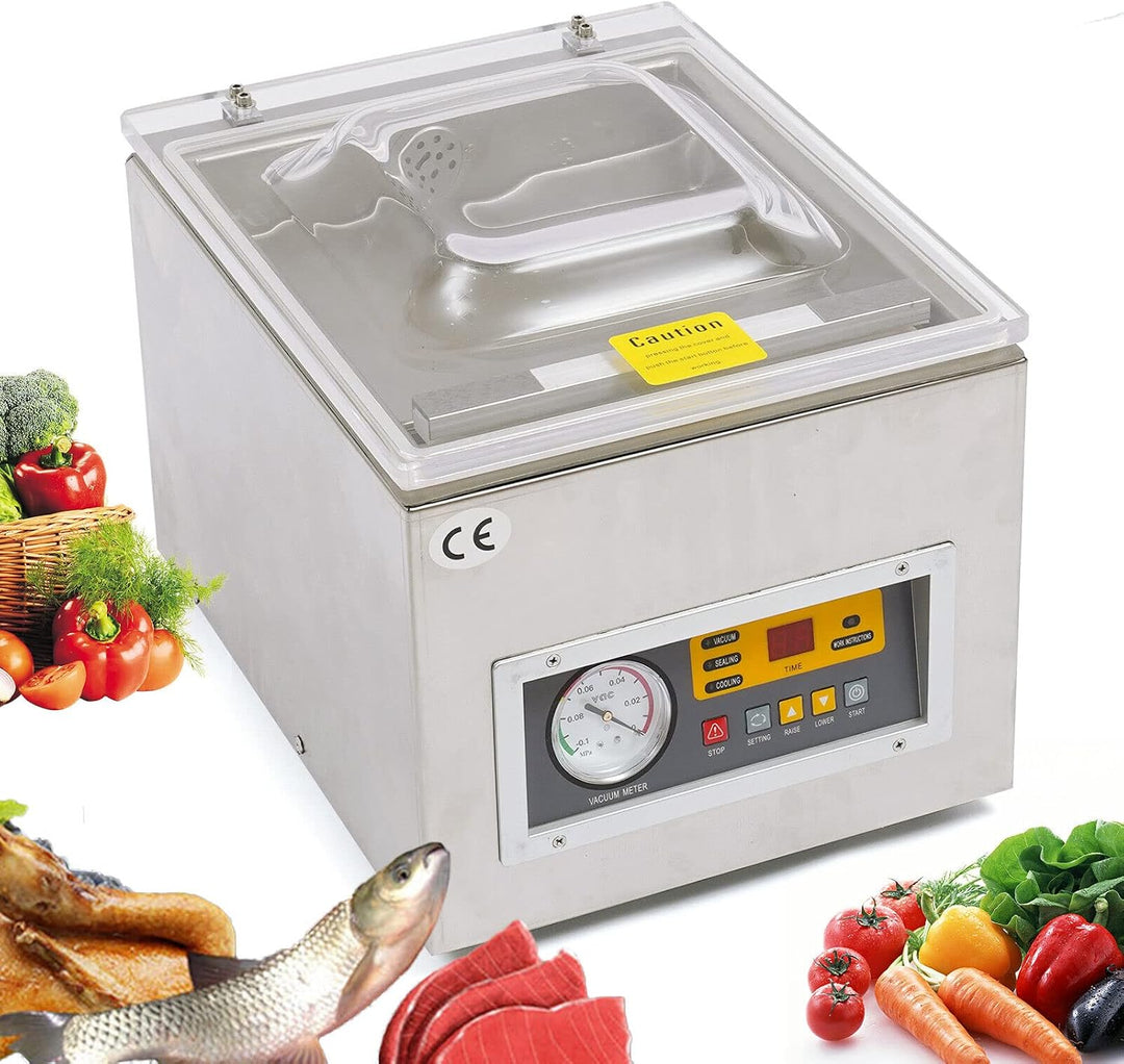 Vakuumierer Vakuumiergerät Vacuum Sealer | Lebensmittel Vakuumiergerät | Edelstahl | 220V | Kompakt