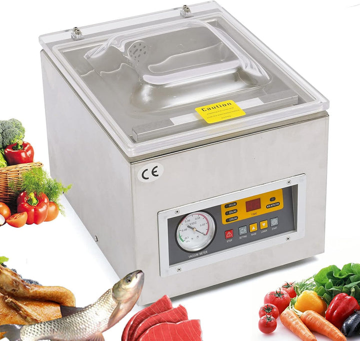 Vakuumierer Vakuumiergerät Vacuum Sealer | Lebensmittel Vakuumiergerät | Edelstahl | 220V | Kompakt