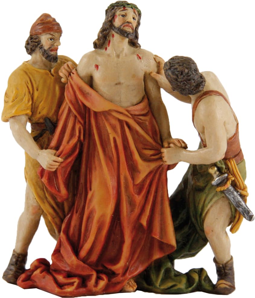 FADEDA Passionsfiguren: Kleiderraub/Höhe:9 cm/handbemalt/detailgetreue Krippen Figuren - Weihnachten