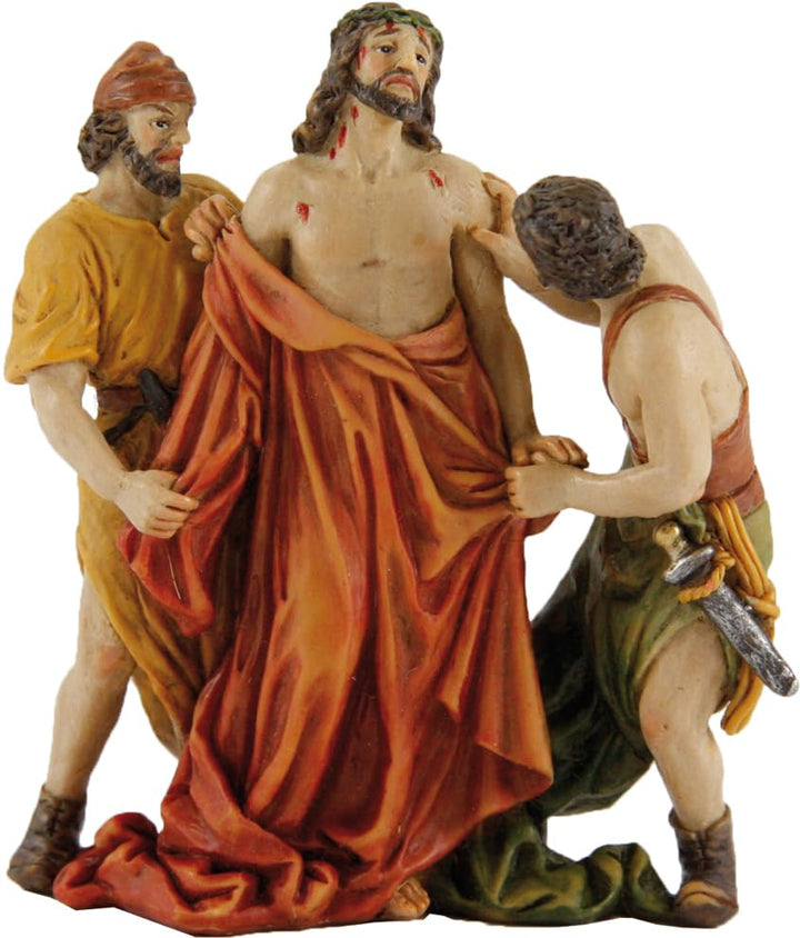 FADEDA Passionsfiguren: Kleiderraub/Höhe:9 cm/handbemalt/detailgetreue Krippen Figuren - Weihnachten