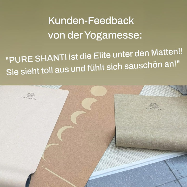 PURE SHANTI Yogamatte aus Jute &amp; Naturkautschuk | Nachhaltige Jute-Matte | 100% Naturmaterial | Ruts