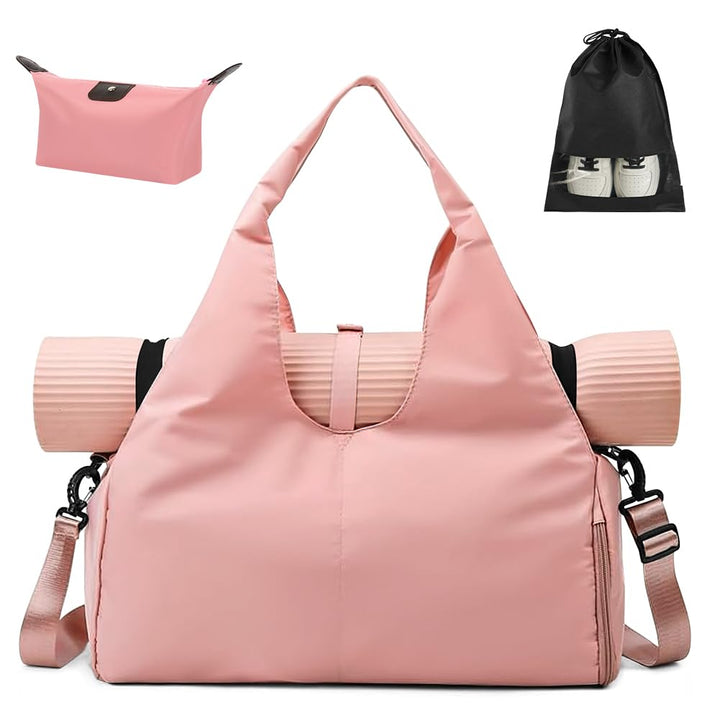Aucuu Sporttasche, Reisetasche mit Schuhfach & Nassfach, Gross Gym Tasche für Yogamatten & Yoga-Zube