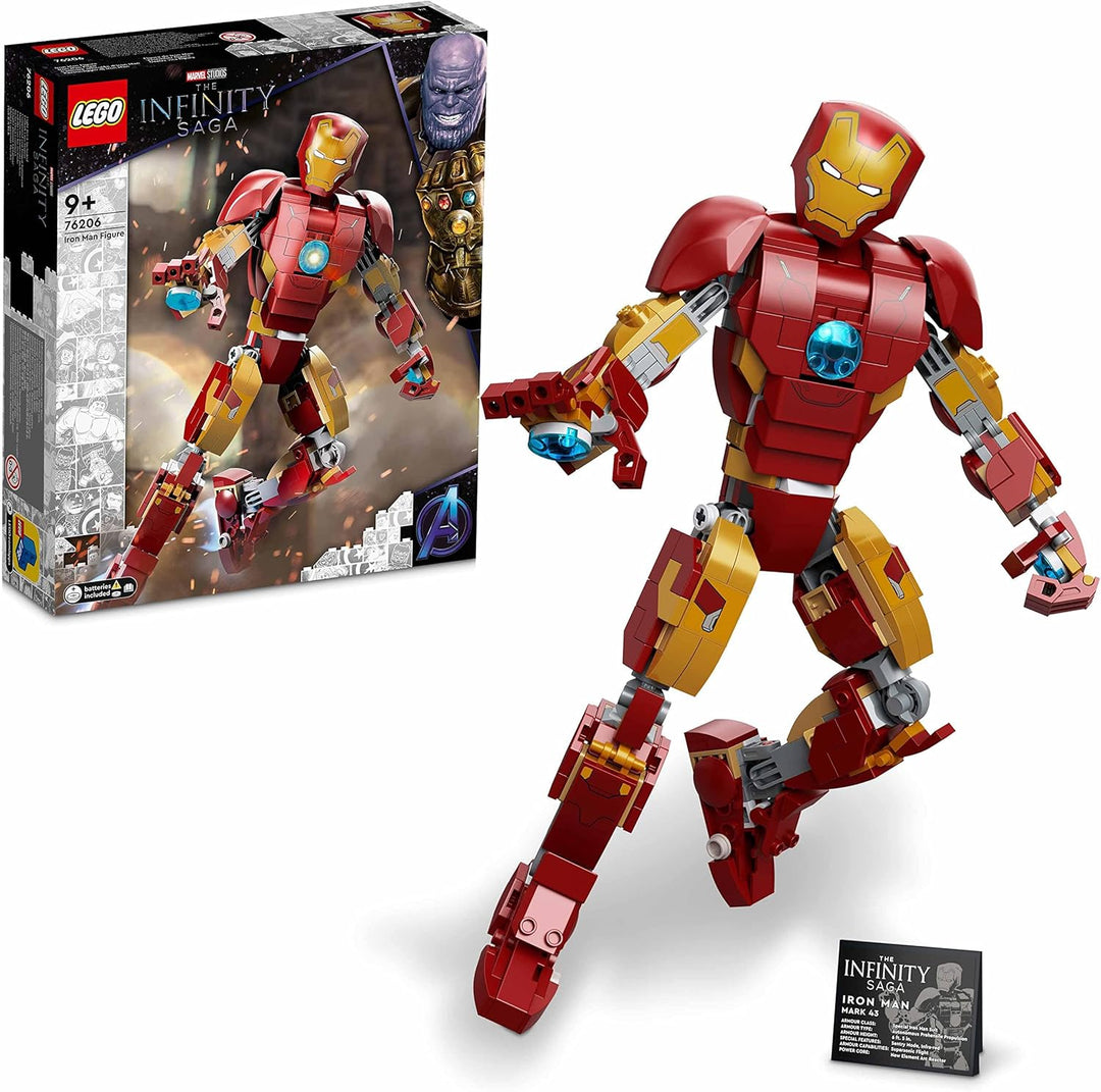 LEGO 76206 Marvel Iron Man Figur, Spielzeug- und Deko-Modell zum Sammeln und Bauen für Kinder ab 9 J
