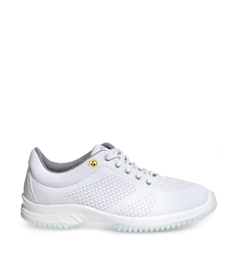 ABEBA 36772 UNI6 ESD Niedriger Schuh, O2, FO, SRC, Weiss, Grösse 35 35 EU, 35 EU