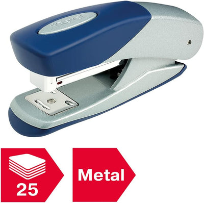 Rexel Matador Pro Heftgerät 70 mm Einlegetiefe für 26/6 24/6 silber/blau Modern Silber/Blau, Modern