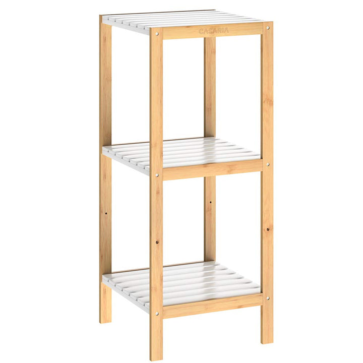 Casaria® Badezimmer Regal Bambus Holz 3 Ablagen Belastbarkeit 30kg Küche Wohnzimmer Bad Diele Bücher