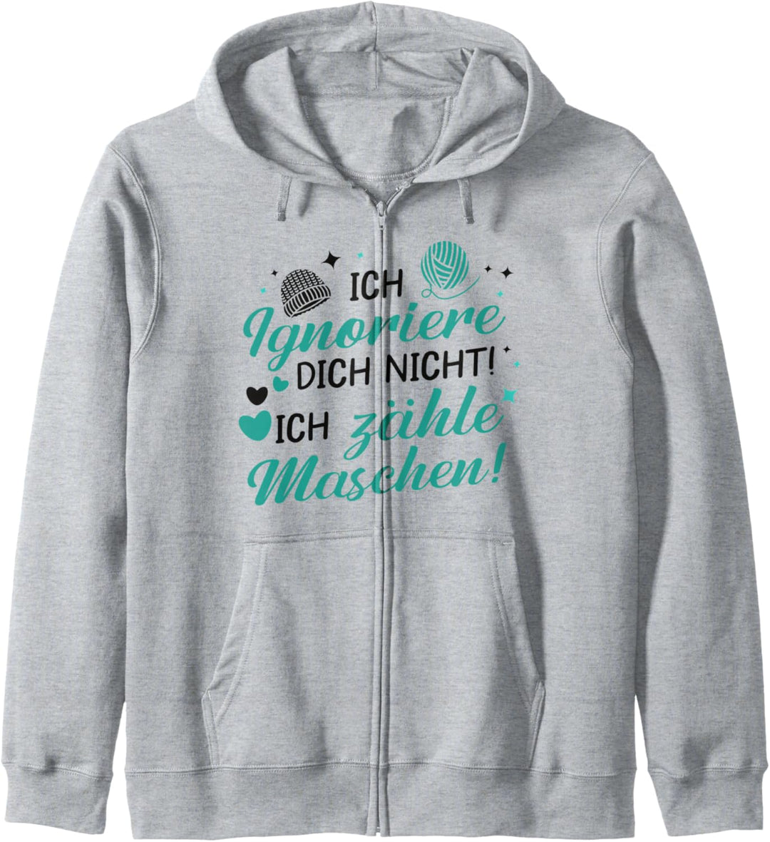 Schöner Wolle Spruch für Näherinnen - Häkeln Kapuzenjacke