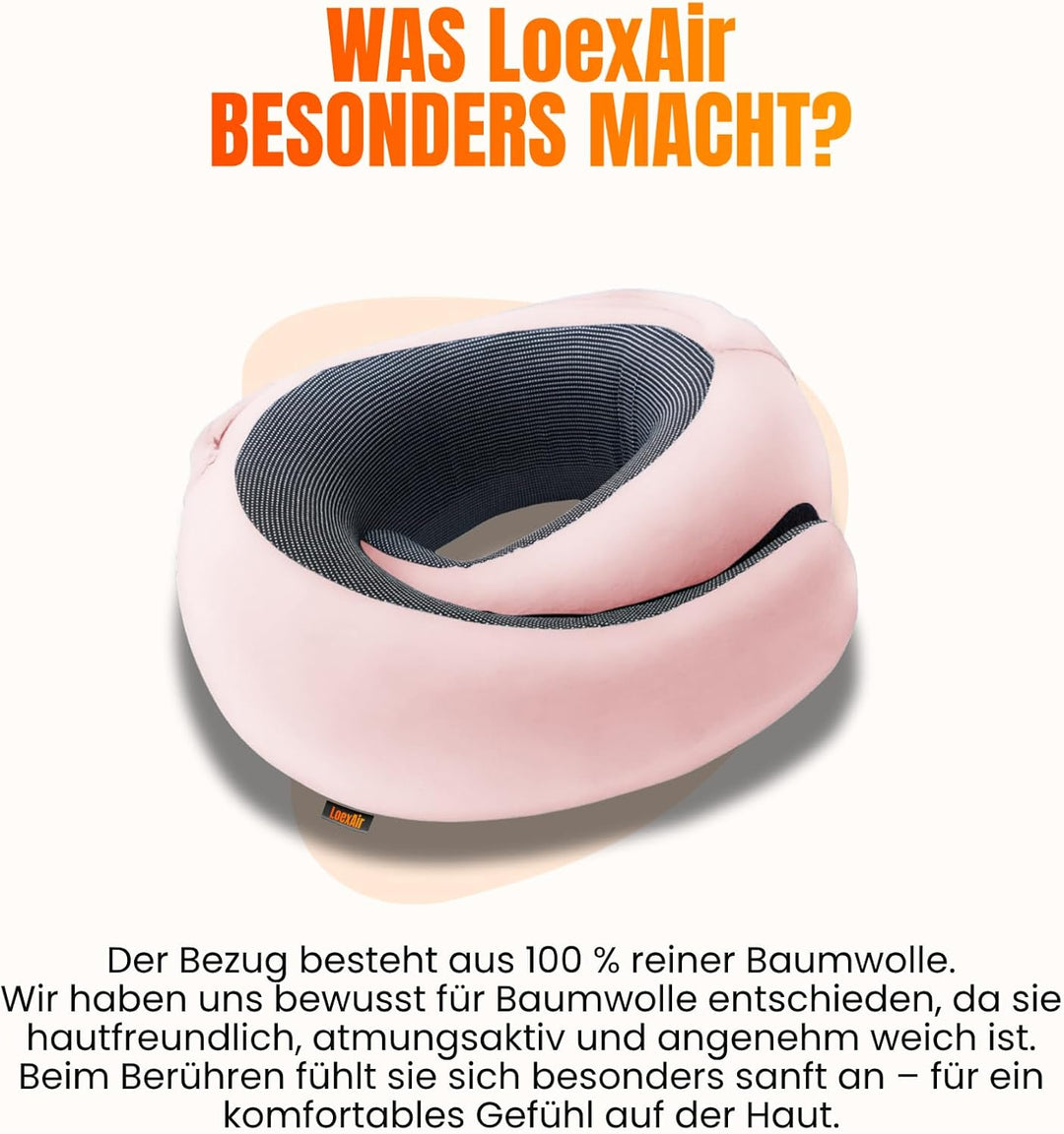 Hooded Pro Nackenkissen Flugzeug, Reisekissen aus Memory-Schaum mit Kapuze für Flugzeug, Reise &amp; Aut