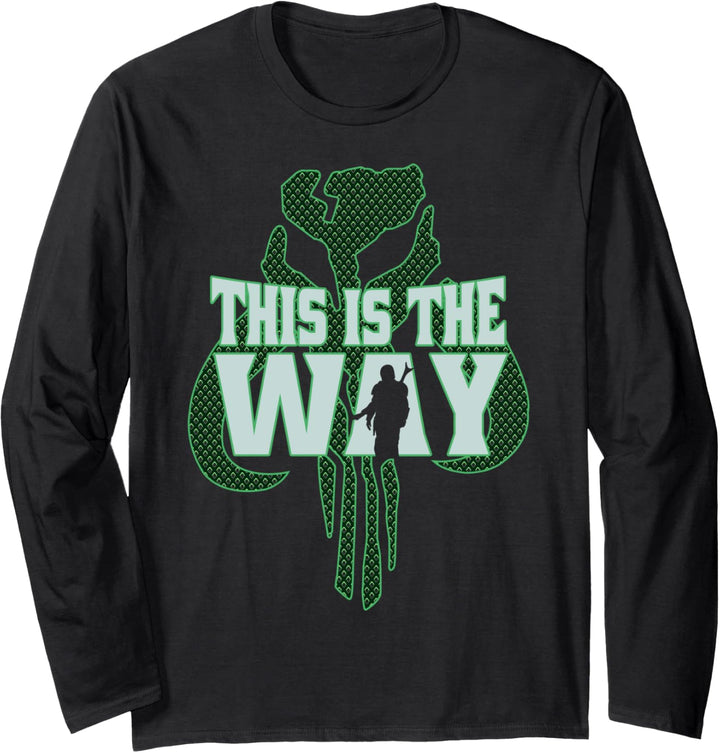 Star Wars: The Mandalorian This Is The Way Logo Silhouette Langarmshirt