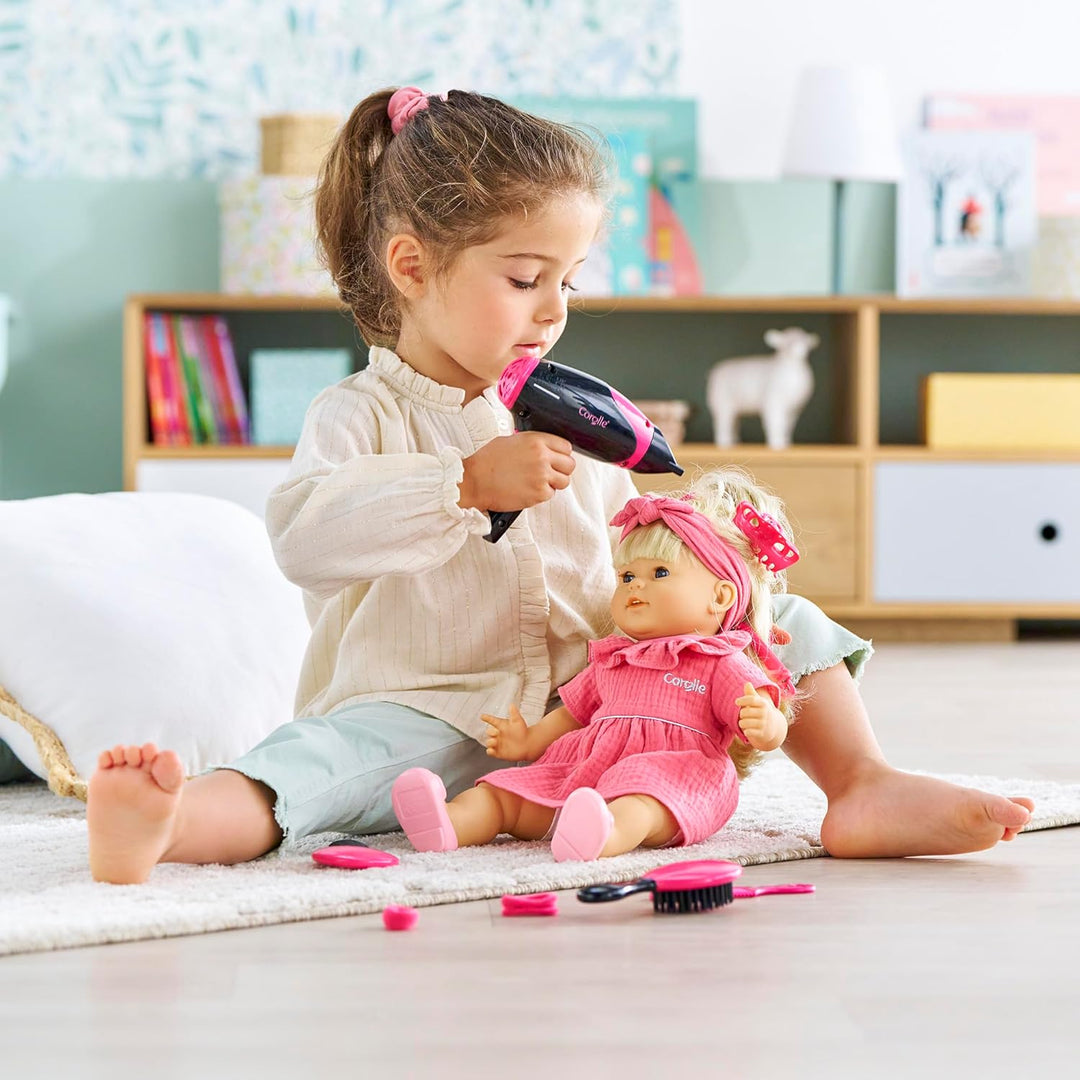 MaCorolle Haarstyling Set, 14 Teile, Stylingzubehör, Fön mit elektrischer Funktion, Bürste, Kamm, Sp