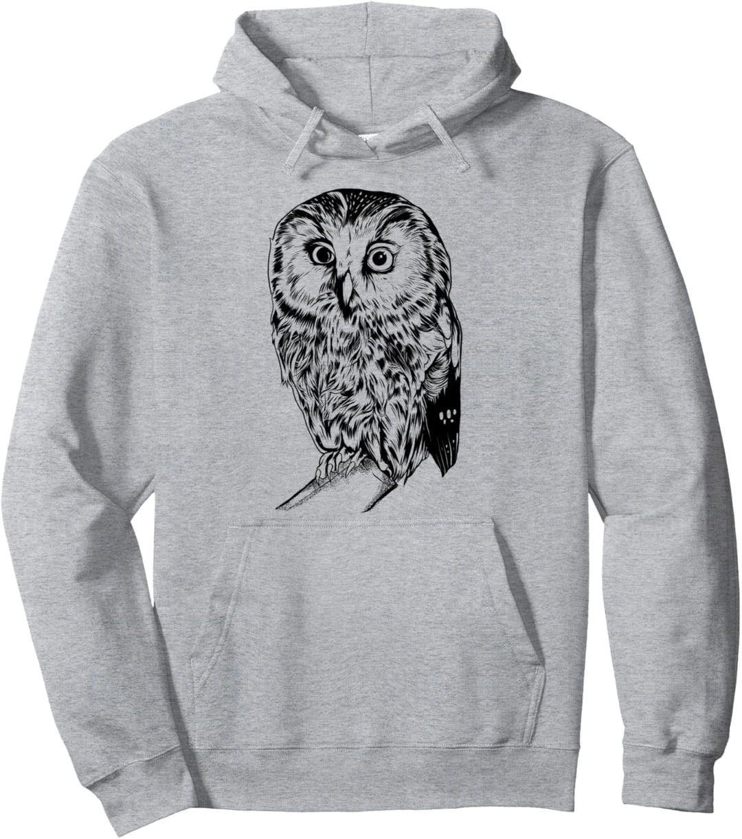 Strichzeichung - Eule Pullover Hoodie