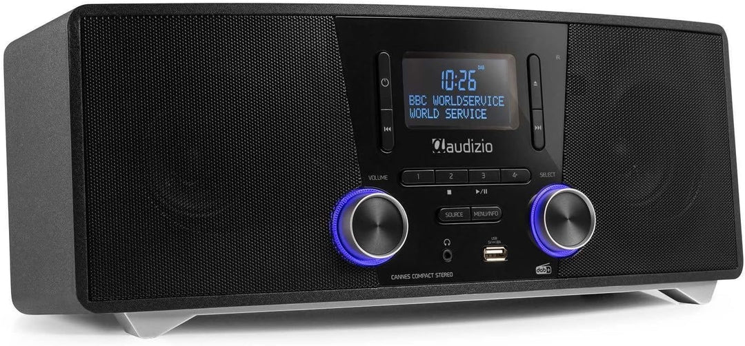Audizio Cannes Stereo DAB Radio mit CD Player, Bluetooth Stereoanlage Kompaktanlage mit Fernbedienun