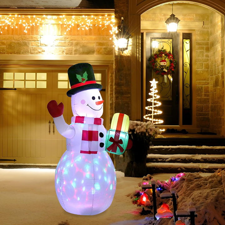 Weihnachten Aufblasbare Aussendekorationen, 5 FT Schneemann mit Hellen Lichtern, Weihnachten Blow Up