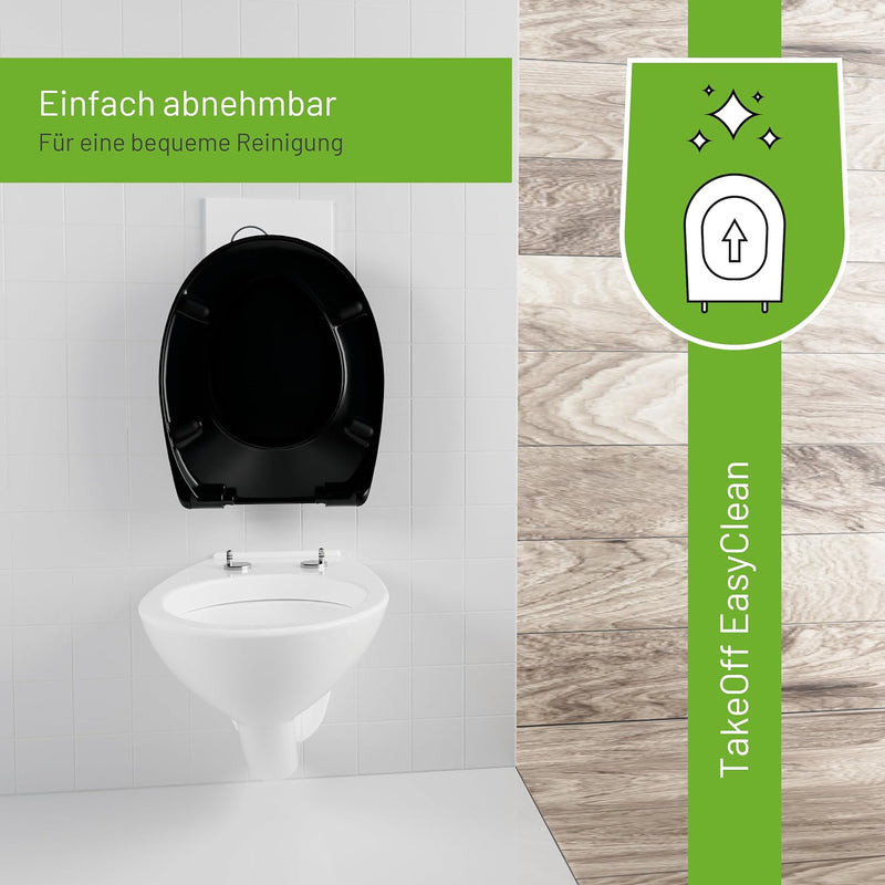 LUVETT® Toilettendeckel mit Absenkautomatik C770 oval, WC-Sitz mit 3 Befestigungsvarianten zur Wahl,