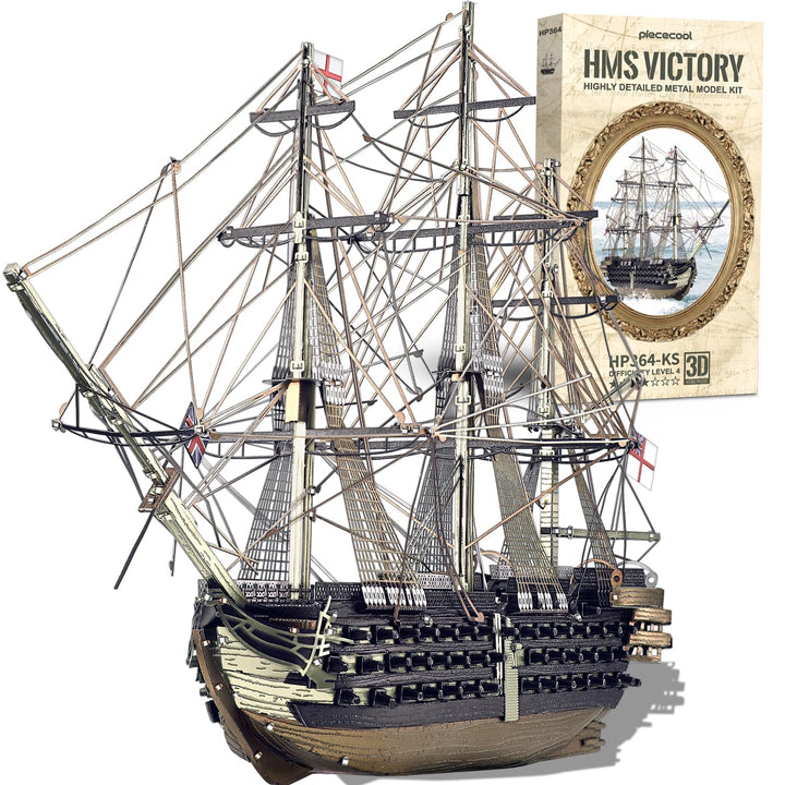 piececool 3D Puzzle Metall Kriegsschiff HMS GEWING, Segel-Schlachtschiff 3D Metall Puzzle für Edelst