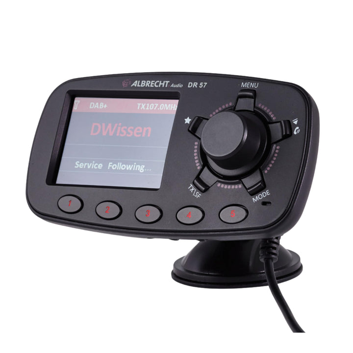 Albrecht DR 57 Adapter zum Aufrüsten von Auto-Radios, 27257, FM-Transmitter für DAB+ Sender und Blue