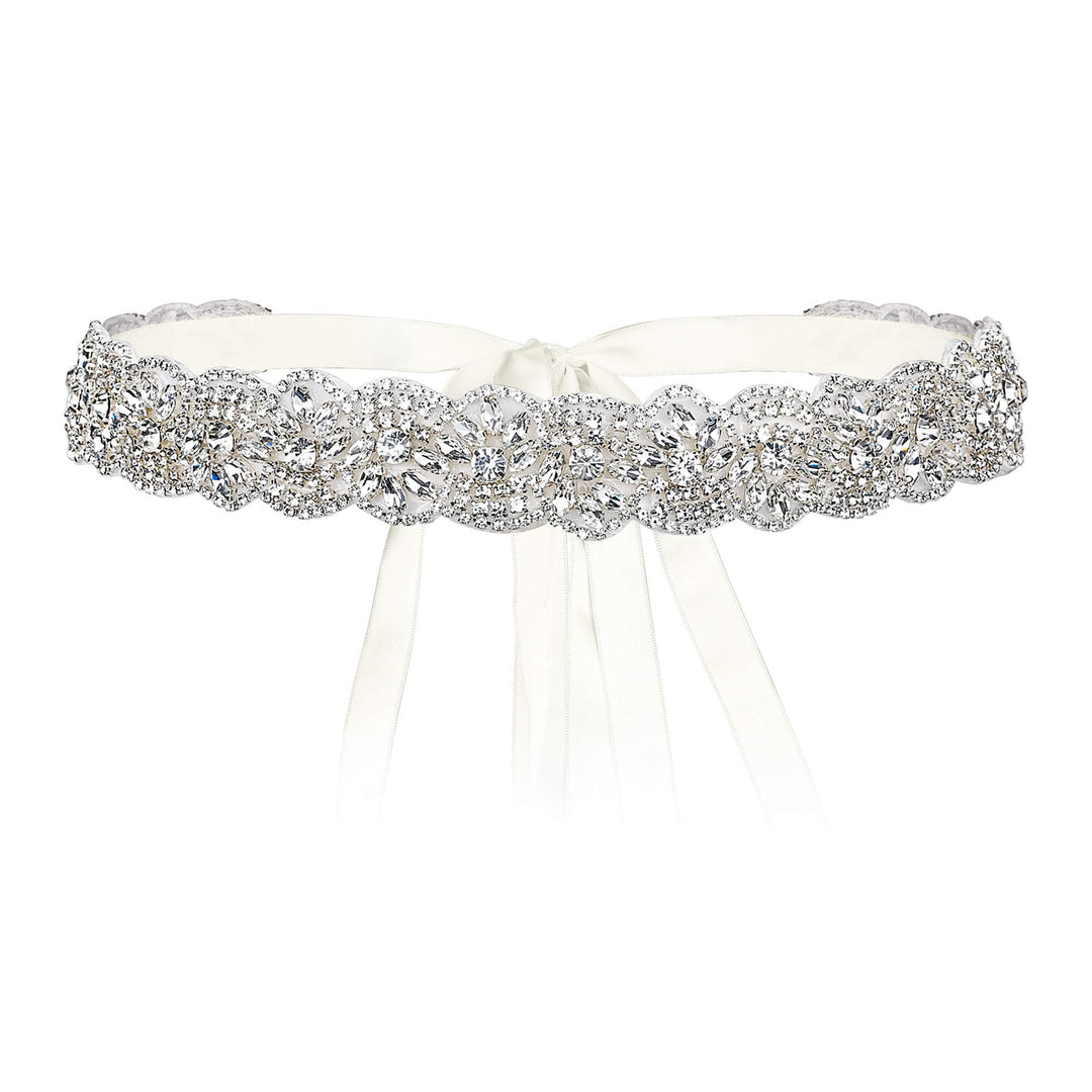 EVER FAITH Braut Gürtel Hochzeit Kristall Schärpe für Brautjungfernkleider Brautkleid Ballkleid Aben