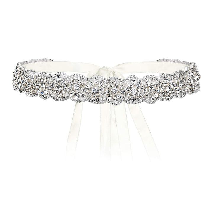 EVER FAITH Braut Gürtel Hochzeit Kristall Schärpe für Brautjungfernkleider Brautkleid Ballkleid Aben